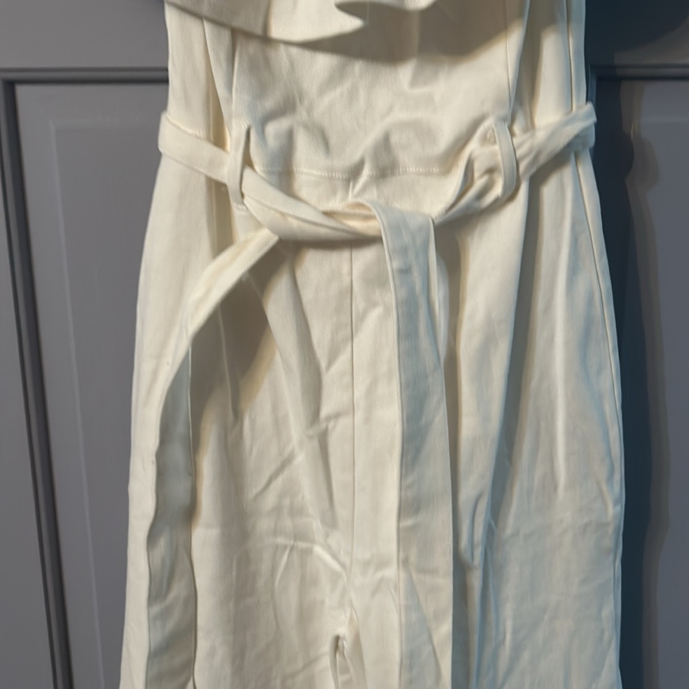 Flying Tomato Denim Cream Jumpsuit - Picture 3 of 7